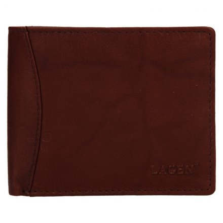 Herrenbrieftasche aus echtem Naturleder. Maße des Portemonnaies: 10,5 cm x 9 cm. Lagen Exclusive Class Kollektion
