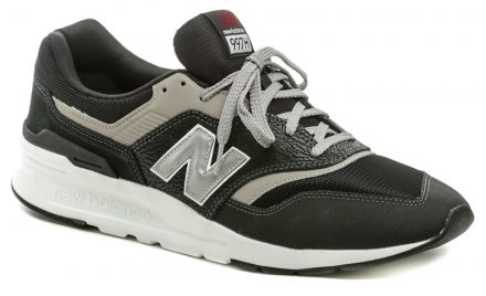 Ganzjahres-Sport- und Wanderschuhe zum Schnüren in Übergröße für Herren aus einer Kombination von echtem Leder mit Synthetik- und Textilmaterial.