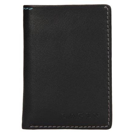 Herrenbrieftasche aus echtem Naturleder. Abmessungen des Portemonnaies: 7 cm x 10 cm. Lagen Exclusive Class Kollektion