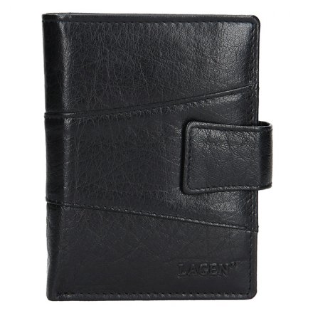 Herrenbrieftasche aus echtem Naturleder. Abmessungen des Portemonnaies: 12,5 cm x 9 cm. Lagen Exclusive Class Kollektion
