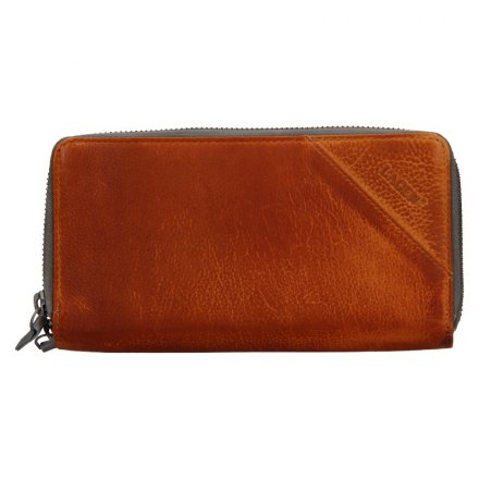 Damenbrieftasche aus echtem Naturleder. Maße des Portemonnaies: 20,5 x 10,5 cm. Innen braun und grau.