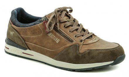 Herren-Schnürschuhe in Übergröße für das ganze Jahr, mit der Möglichkeit, auch einen Reißverschluss zu verwenden, aus lederähnlichem Synthetikmaterial. 