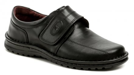 Ganzjahres-Wanderschuhe für Herren mit Klettverschluss, aus echtem Leder.