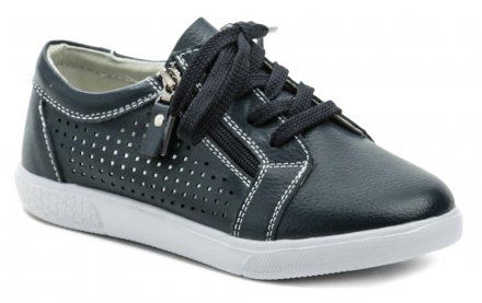 Kinder-Sommer-Wanderschuhe mit Schnürsenkeln und Reißverschluss, aus echtem Leder.