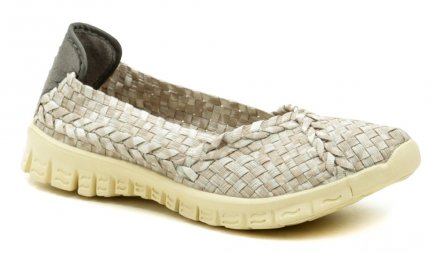 Originelle Damen-Sommer-Wander- und Freizeit-Gummischuhe Rock Spring, aus Textilmaterial, das aus Gummibändern besteht.