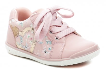 Ganzjahres-Freizeitschuhe für Kinder mit Schnürsenkeln und Reißverschluss. Die Schuhe sind aus einer Kombination aus Textil und Synthetik hergestellt.