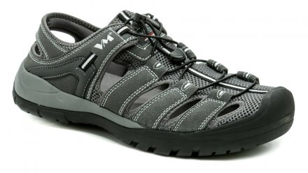 Sommerliche Arbeits- und Wanderschuhe in Übergröße für Männer, hergestellt aus einer Kombination von echtem Leder, Synthetik und Textil.