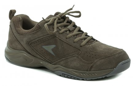 Herren Ganzjahres-Walking-Sportschuhe mit Schnürung, aus echtem Naturleder in Kombination mit Textilmaterial.
