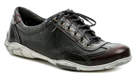Ganzjahres-Wanderschuhe für Herren mit modernem Schnürsenkel-Look, aus echtem Naturleder.