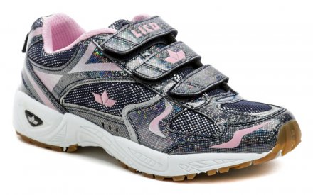 Ganzjahres-Sportschuhe mit Klettverschluss, aus Textilmaterial in Kombination mit synthetischem Material.