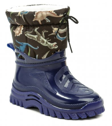 Wasserdichte Kinder-Winterstiefel zum Wandern und für die Freizeit, mit Schnürung um den Fuß, aus einer Kombination von synthetischem und textilem Material.