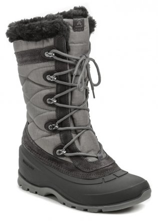 Winter-Wanderstiefel für Damen von KAMIK mit HEAT-MX™-Wärmeisolierung und Schnürverschluss. Die Schuhe sind sowohl für Stadt- als auch für Landgänge geeignet und bestehen aus einer Kombination aus Textil und Synthetikmaterial mit Nubukleder.