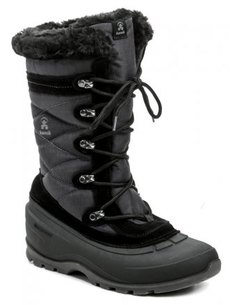 Winter-Wanderstiefel für Damen von KAMIK mit HEAT-MX™-Wärmeisolierung und Schnürverschluss. Die Schuhe sind sowohl für Stadt- als auch für Landgänge geeignet und bestehen aus einer Kombination aus Textil und Synthetikmaterial mit Nubukleder.
