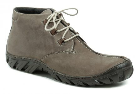 Herren-Winterwanderstiefel in Übergröße mit Schnürsenkeln, aus echtem Naturleder.