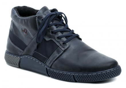 Herren-Schnürstiefelette aus echtem Naturleder für den Winter.