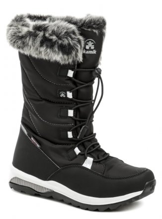 Winterwanderstiefel für Mädchen mit HEAT-MX™-Isolierung bis zu -40°C und DriDefense-Membran. Dank der Bungee-Schnürsenkel lassen sie sich bequem und schnell anziehen. Das Kunstfellfutter absorbiert Feuchtigkeit und die herausnehmbaren Schaumstoffsohlen sorgen für ein angenehmes Fußklima.