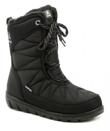 Damen-Winterwanderstiefel im erweiterten KAMIK-Design mit DriDefense™-Membran und Schnürverschluss. Die Schuhe sind sowohl für Stadt- als auch für Landgänge geeignet, aus einer Kombination von Textil und Synthetik mit Wärmekomfort bis zu -30°C.