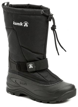 Isolierte Winterwanderstiefel in breiterer WIDE-Ausführung aus wasserdichtem Textilmaterial in Kombination mit einer Gummikappe.