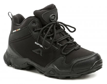 Kinder-Winter-Outdoor-Schuhe mit Schnürverschluss, aus einer Kombination von synthetischem und textilem Softshell Waterproof-Material.