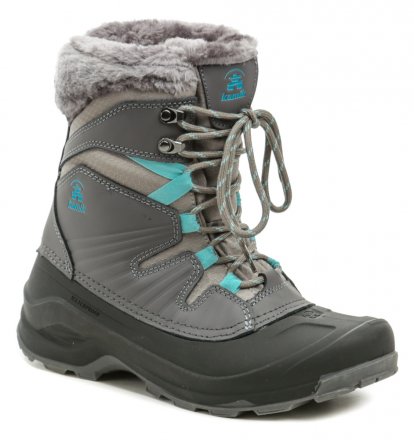 Winter-Wanderstiefel für Damen von KAMIK mit HEAT-MX™-Wärmeisolierung und Schnürverschluss. Die Schuhe sind sowohl für Stadt- als auch für Landgänge geeignet und bestehen aus einer Kombination aus Textil und Synthetikmaterial mit echtem Naturleder.