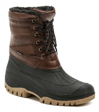 Winterliche Freizeitstiefelette für Herren von Lico aus einer Kombination von Synthetik und Textilmaterial.