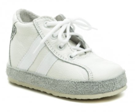Kinder-Ganzjahres-Laufschuhe mit Schnürsenkeln für die Kleinsten, die gerade laufen lernen, aus echtem Naturleder.