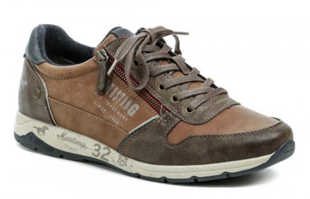 Ganzjahres-Wanderschuhe für Herren mit Schnürverschluss und Reißverschluss, aus lederähnlichem Synthetikmaterial. 