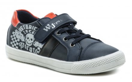 Ganzjahres-Wanderschuhe für Kinder mit Klettverschluss, Obermaterial aus Kunstleder, Innenfutter aus Textil und Innensohle aus Naturleder.