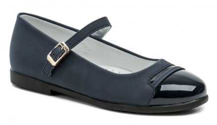 Mädchen-Sommer-Freizeitschuhe mit Gürtelverschluss mit Schnalle. Die Schuhe sind aus Kunstleder kombiniert mit Naturleder auf der Innensohle.