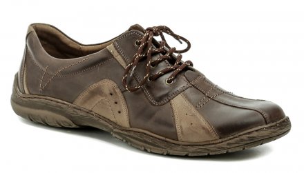 Übergroße Ganzjahres-Wanderschuhe für Herren aus Naturleder.