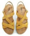 IMAC 190716 ockerfarbene Damen-Keilsandalen | ARNO-schuhe.de – Schuhe mit Tradition