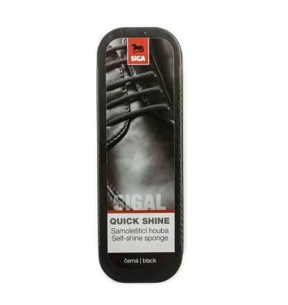 Der schwarze selbstpolierende Schwamm ist mit Silikonöl getränkt und poliert Ihre Schuhe wunderbar.