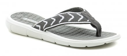 Damen-Sommer-Freizeit-Slipper für den Strand mit Griff zwischen den Zehen, aus synthetischem Material mit Textilriemen.