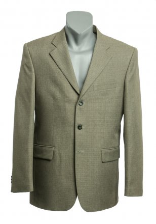 Ganzjahresjacke für Herren im klassischen Einreiherschnitt mit drei Knöpfen.