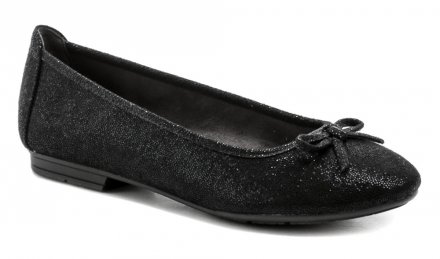 Damen-Sommer-Wanderschuhe Typ Ballerinas, aus glänzendem Textilmaterial.