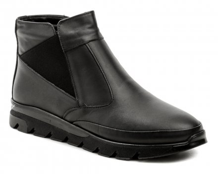 Ganzjahres-Wanderschuhe für Damen mit Reißverschluss. Die Schuhe sind aus echtem Naturleder gefertigt und innen mit Textilfutter ausgestattet.