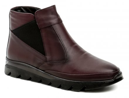 Ganzjahres-Wanderschuhe für Damen mit Reißverschluss. Die Schuhe sind aus echtem Naturleder gefertigt und innen mit Textilfutter ausgestattet.