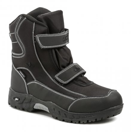 Winterwanderstiefel von Lico mit Klettverschluss. Die Schuhe sind aus einer Kombination aus Synthetik und Textilmaterial mit Comfortex®-Membran gefertigt.