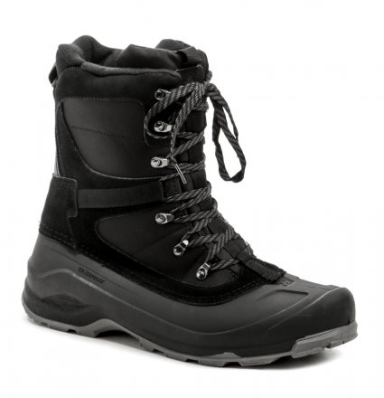 KAMIK Herren-Winterwanderstiefel mit HEAT-MX™-Wärmeisolierung und Schnürverschluss. Die Schuhe sind sowohl für Stadt- als auch für Landgänge geeignet und bestehen aus einer Kombination von Textil- und Synthetikmaterial mit echtem Naturleder.